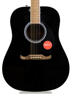 Fender FA-125 Blk WN  - Forma do corpo: Dreadnought, Tampo em Laminated Spruce, Fundo e laterais em Laminated Basswood, Braço em Nato, Escala em Walnut (Nogueira), Raio do braço: 300mm (11.81), 