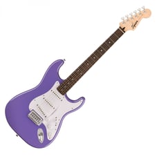Fender  Squier Sonic Strat LRL Ultraviolet - Corpo: Choupo, Braço aparafusado: Maple, Escala: Laurel, Incrustações de escala de ponto perolado, Escala: 648 mm (25,5), Raio da escala: 241 mm (9,5), 