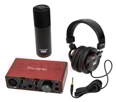 Focusrite Scarlett Solo Studio 3rd Gen  B-Stock - Interface Áudio USB Focusrite Scarlett Solo Studio 3rd Gen com Microfone e Headphones, Interface Áudio USB 2.0, Microfone CM25 MKII, Studio Headphones: HP60 MKII, C/ProTools First, Live Lite e Soft...