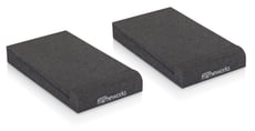 Gator  GFW-ISOPAD-SM Studio Monitor Isolation Pads – Small - Par de (2) almofadas de espuma de isolamento de tamanho pequeno para monitores de estúdio, Aprimora o áudio isolando o alto-falante da superfície da área de trabalho, Projetado para caber no monito...