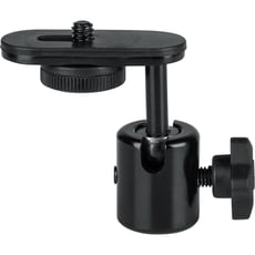 Gator  GFW-MIC-CAMERA-MT  - Adaptador de câmera no pedestal de microfone - construção em aço, até 2,7 kg, Articulação esférica giratória de 360 ​​° e inclinação de 180 °, É montado diretamente em um pedestal de microfone usan...