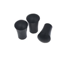Gibraltar SC-RTS Floortom Rubber Feet  - Pés de borracha, Para anexar às pernas do chão tom, Para 9,5 mm de diâmetro da perna, Conjunto de 3 peças, 