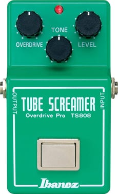 Ibanez TS808  - Som e design mesmo que o original, Controles: Overdrive, Tone, Level, Alimentado via bateria de 9V (incluído), 