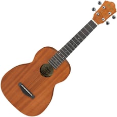Ibanez UKC10-OPN Ukulele  - Sapele top, Costas e laterais de Sapele, Pescoço de mogno, Fretboard de pinho tratado da Nova Zelândia, Ponte Ovangkol, Embutimentos de braço branco, 