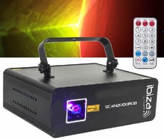 Ibiza  Laser RGB 2000MW ILDA DMX - Laser RGB 2000mW c/ efeitos, Canais DMX: 5 - 34, Fornecido c/ chave de segurança, Classe laser: 3B, Controlo remoto incluído, Alimentação: AC100-240V 50/60Hz, 