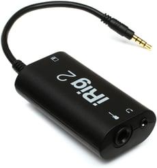 IK Multimedia iRig 2  - Interface de guitarra para iPhone, iPod touch, iPad, Mac, Entrada de instrumento Jack de 6,3 mm para guitarra, baixo ou outros instrumentos, Saída jack de 6,3 mm para conectar um amplificador exter...
