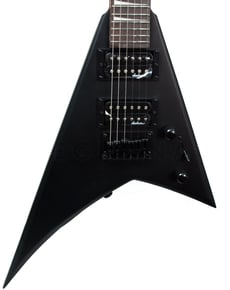 Jackson JS1X Rhoads Minion Satin Black  - Mini guitarra eletrica, Corpo em Poplar, Braço em Maple, Escala em Amaranth, Perfil do braço: Speed Neck, Raio do braço: 305mm (12), 