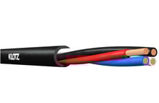 Klotz LSC425  - KLOTZ LSC415YB Cabo Coluna 4x2.5mm (Mt), fio - Klotz Twinax LSC 425, resistência: 7,5 ohms / km, capacidade: 170 pF / m, indutância: 0,60 mH / km, Seções transversais de condutores: 4 x 2,5 mm2, 