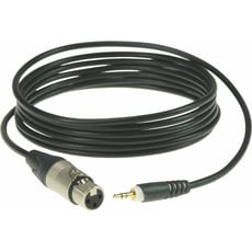 Klotz  XLR F/Mini-Jack AU-MF0300 3m  - comprimento: 3 m, contatos XLR: banhados a prata, cor: preto, 