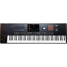 Korg  PA-5X 76 International - Teclado 76 teclas de tamanho normal, ação semi-pesada com aftertouch, Controles de Expressão 1 x Joystick, 1 x controlador de fita, 3 x Interruptor, 16 x almofada, 9 x controle deslizante, 
