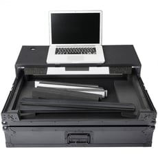 Magma Multi-Format Workstation XXL Plus  - Flight-case p/ Transporte de controladores para DJing (Multi-Marca) de grande dimensão., Construção robusta de contraplacado de madeira de 9mm laminado a vinil., Sólidos perfis de alumínio, cantos ...