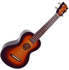 Mahalo Mj13ts Tone Sunburst  - Corpo nato com costas arqueadas., Seu pescoço de mogno é equipado com fingerboard sonokelin (jacarandá indonésio) com trastes de níquel., O ukulele também é equipado com ponte sonokelin (jacarandá ...