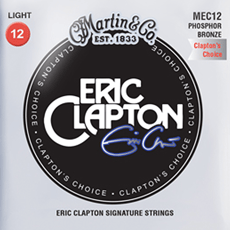 Martin  MEC-12  - Assinatura de Eric Clapton, Medidor de luz de bronze fosforoso, Calibres: 012/016/025w/032w/042w/054w, 