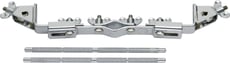 Meinl MC-2  - Multi-braçadeira, Para duas hastes de fixação, Incluindo duas barras retas, Mais flexibilidade através de ajuste lateral adicional, 