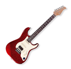 Mooer  S800 Red B-Stock - Braço de bordo duro CA torrado 1 peça, acabamento acetinado, Variedade de efeitos de guitarra integrados, GTRS SC-1N (Pescoço) / SC-1M(Meio)/ HM-1B(Ponte) Sistema de captação Alnico. Adequado para ...