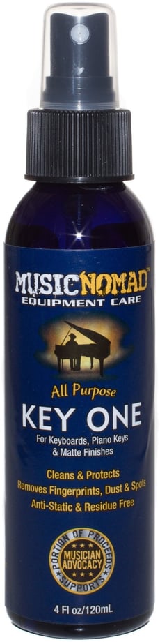 Musicnomad Key One (120ml)  - Quantidade: 120ml, Seguro de aplicar em todas as superfícies, como teclados, teclas de piano e pianos com acabamento mate, Key One limpa dedadas, suor, pó e manchas, como nenhum outro, Não deixa re...