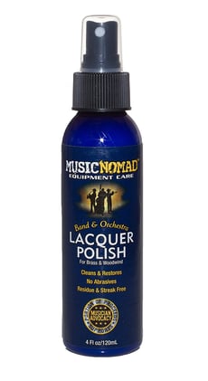 Musicnomad Lacquer Polish (120ml)  - Quantidade: 120ml, Limpa e protege acabamentos lacados, Fácil de utilizar, com melhoradores de brilho, proteção UV e agentes anti-estática, Não deixa resíduos, 