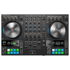Native Instruments Traktor S4 MK3  - Controlador DJ Profissonal 4 canais, Jog Wheels motorizadas c/idicador CUE points, Interface aúdio de alta qualidade 24-bit / 96-kHz, Inclui TRAKTOR PRO 3, HAPTIC DRIVE: jog wheels motorizados com ...