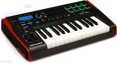 Novation Impulse 25  B-Stock - Controlador MIDI/USB, 25 Teclas de ação semi-pesada, com aftertouch, 8 Knobs encoders (Rotação infinita), 1 Fader 45mm, 8 Pads retroiluminados, Display LCD (75 x 32 mm) multifunção, 