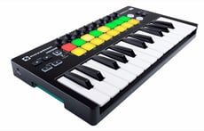 Novation Launchkey 25 MK2  - Controlador MIDI/USB, 25 Teclas, 16 botoes sensiveis RGB, 8 knobs + 9 faders, Ableton Live Lite 9 incluído, 
