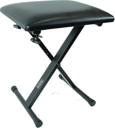 OQAN AKB01  - Banco retangular com 3 níveis de regulação em altura, Cor Preta, Altura 43 – 48 cm, Peso: 4,3 Kg, 