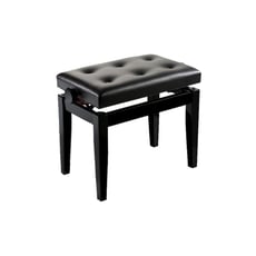 OQAN GRAD BGM NEW NEGRO  - OQAN Banqueta regulable PIANO BENCH BGM BLACK-BLACK., Banco de madeira satin regulável em altura para piano., Estofo em couro sintético preto., Madeira modelo BGM com acabamento acetinado., Modelo ...
