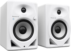 Pioneer DJ  DM-50D-BT-W - Reflexo de graves de 2 vias, colunas de monitor activo, Amplificador tipo classe D com DSP, Potência do amplificador canal esquerdo: 25 W / 4 Ω, canal direito: 25 W / 4 Ω, Conectores de entrada: RC...