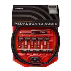 Planet Waves PW-GPKIT-10  - 1 Cabo para cortar na medida desejada, Excelente condução de sinal, Baixa capacitância para máxima transparência de sinal, Anti-corrosão, 10 conectores angulados revestidos a ouro 24k, 3.05 m de ca...