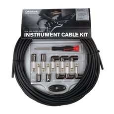Planet waves PW-GPKIT-50  - 1 cabo de 15 m de cabo de alta qualidade, Excelente condução de sinal, Baixa capacitância para máxima transparência de sinal, Anti-corrosão, 6 conectores angulados revestidos a ouro 24k, 4 conector...