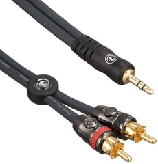 Planet waves PW-MP-05  - Cabo 1,6M PW-MP-05 JK1/8 ST/2XRCA M, Dual RCA to Stereo Mini Cable, 