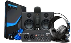 Presonus AudioBox 96 Studio Ult 25th An Bundle Deluxe  - AudioBox USB 96 25th Anniversary Edition, Studio One Artist + Studio Magic Plugin Suite (Ableton - Live Lite, Arturia - Analog Lab Lite 3 e muitos mais), Headphones de estúdio HD7, Microfone conden...