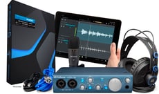 Presonus AudioBox iTwo Studio  - AudioBox iTWO, com licença Studio One Artist (download), Auscultadores/Headphones de estúdio HD7, Microfone condensador de diafragma grande M7, Cabo XLR incluído, Interface USB (para ligar ao iPad,...