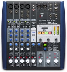 Presonus StudioLive AR8c USB-C Mixer  - Mesa de Mistura analógica, Interface de gravação áudio 8x4 24 bits / 96 kHz, USB 2.0, Gravação multitrack + mix final, Gravação para SD Card e SDHC até 32 GB, 8 canais, 4 entradas de microfone bala...