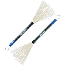 Pro Mark TB4 Telescopic Jazz Brushes  - Escovas telescópicas de jazz, Extensível, Com alça de borracha, Comprimento: 31,27 cm (estendido), Diâmetro: 1,42 cm (alça), 