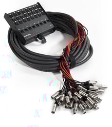 Proel EBN2408LU50 50 m  - Canais: 32, Entradas: 24 XLR, Saídas: 8 XLR, Comprimento: 50 m, 