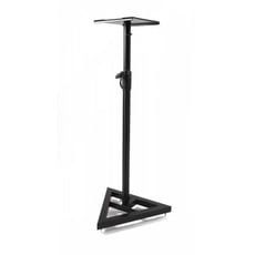 Proel  KP840  - Suporte para monitor ’nearfield’ de base triangular., Fornecido com espigões cónicos para permitir o isolamento do feedback do solo., Estrutura tubular de aço, oferece um sistema de segurança com p...