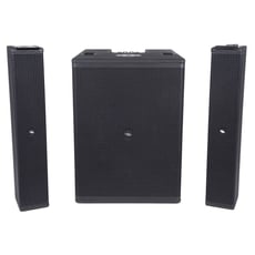 Proel  SESSION6 - Tipo de sistema	Sistema portátil 2.1 com dois tops line array e um subwoofer, Seis altifalantes full-range de neodímio de 2.5 em configuração Vertical Array, Inclinação progressiva para baixo para ...
