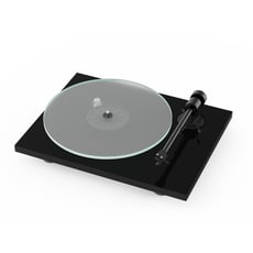 Project T1 Phono SB Black  - Gira-discos audiófilo acessível de nova geração, Comutação eletrónica de velocidade e andar phono incorporado, Transmissão por correia. Prato em vidro, Construído totalmente em materiais nobres (se...