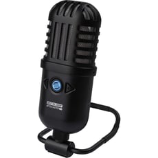 Reloop  sPodcaster GO  - Microfone USB com cápsula condensadora, Fonte de alimentação via USB, Padrão polar: Cardioide, Faixa de frequência: 50Hz - 18kHz, Resolução 48kHz/16bit, Saída de auscultadores com controlo de volum...