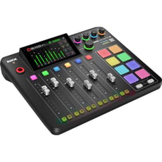 Rode Rodecaster Pro II - Para podcasters, streamers, músicos e criadores de conteúdo, 4 entradas combo jack XLR / 6,35 mm para microfones, guitarras, baixo e teclados, Phantom power 48 V, 8 smartpads programáveis ​​com 8 b...