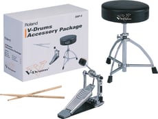 Roland DAP-3X Bundle Hardware para Bateria  - Roland DAP-3X Package Acessórios Hardware para Bateria, 1x Par Baquetas em nogueira, 1x Pedal Bombo + 1x Banco Bateria, 