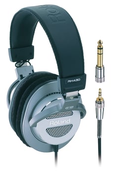 Roland RH-A30 <b>Platinum</b> Auscultadores de Estúdio - Roland RH-A30 Auscultadores Profissionais de Estúdio, Som de Alta Qualidade + Design Open-Air + Sensibilidade 95.5dB, Freq. Resposta 10 - 25.000 Hz + Impedância 40 Ohms + Drivers 45mm, Auscultadore...