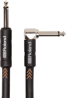 Roland RIC-B5A Cabo Jack mono Premium 1,5m  - Roland RIC-B5A Cabo de Instrumento com 1,5 metros de comprimento, Cabo Profissional de Instrumento, Fichas: 1x Jack mono Reto / 1x Jack mono Angulado, Comprimento: 1,5 metros, Fichas resistentes, I...