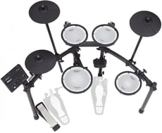 Roland TD-07DMK <b>Essential</b> E-Drum Double Mesh Head Kit - Roland TD-07DMK E-Drum Set Conjunto Bateria Double Mesh Head, 143 Sons + 25 Kits Preset + 25 User + Função COACH + Tarola PDX-8, Prato Choque CY-5 + Bluetooth + Porta USB + MIX IN + Timbalões PDX-6...