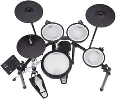Roland TD-07KVX <b>Platinum</b> E-Drum Double Mesh Head Kit - Bateria Elétrica Roland TD-07KVX com Peles Mesh Head Duplas, 143 Sons + 25 Kits Preset + 25 User + Função COACH + Tarola PDX-12, Prato Choque VH-10 + Bombo KD-10 + Ride 13 + Bluetooth + Porta USB, ...