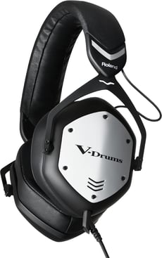 Roland VMH-D1 <b>Auscultadores para Bateria Eletrónica</b> - Roland VMH-D1 Auscultadores Profissionais para Bateria Eletrónica, Alta Qualidade de Som com resposta sólida Graves, Médios e Agudos, Drivers 50mm + Freq Resp 5 - 40,000 Hz + Imp 32 ohms + Sens 100...