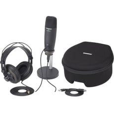 Samson C01U Pro Podcasting Pack Studio  - Microfone de estúdio, Frequência do microfone	10 - 30000 Hz, Taxa de bit	16 bit, Impedância de entrada do microfone	32, Tecnologia da conectividade	Com fios, Interface de dispositivo	USB, 