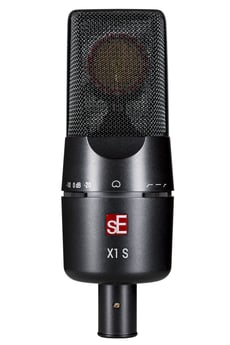 SE Electronics X1S  - Padrão polar: Cardióide, Cápsula artesanal, Ruído: 9 dB (A), Nível limite de pressão sonora: até 160 dB (THD 0,5%), Filtro LoCut: 80 Hz, 160 Hz, Pad: 0 dB, -10 dB, -20 dB, 