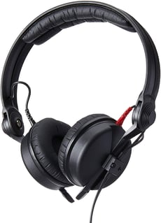 Sennheiser HD-25  - Auscultadores para monitoramento, Dinâmico, Fechado, Supra-aural, Impedância: 70 Ohm, Máx. SPL: 120 dB (1 kHz, 1 Vrms), 