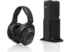 Sennheiser  RS 175  - Fones de ouvido recarregáveis ​​sem fio, Alcance de até 100 m, Reforço de graves dinâmico ajustável e dois modos de som surround para personalização de som, Suporta conexão com fontes de áudio anal...